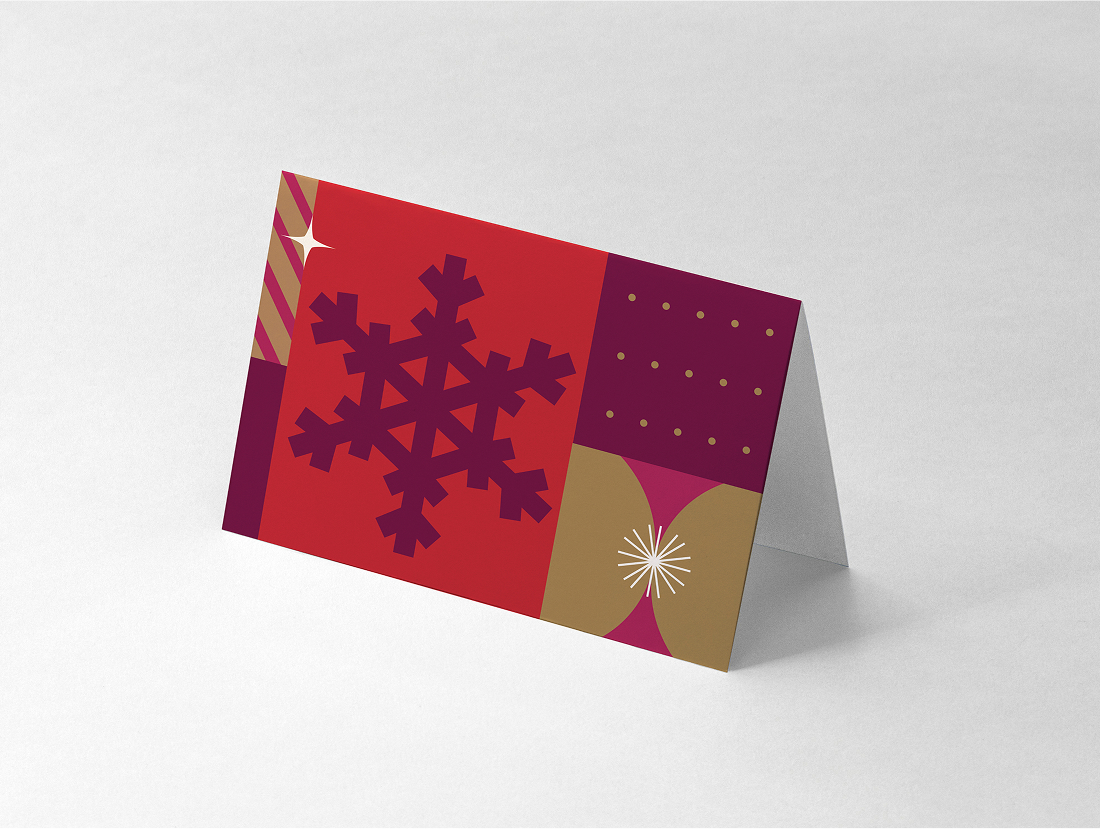 Red open card